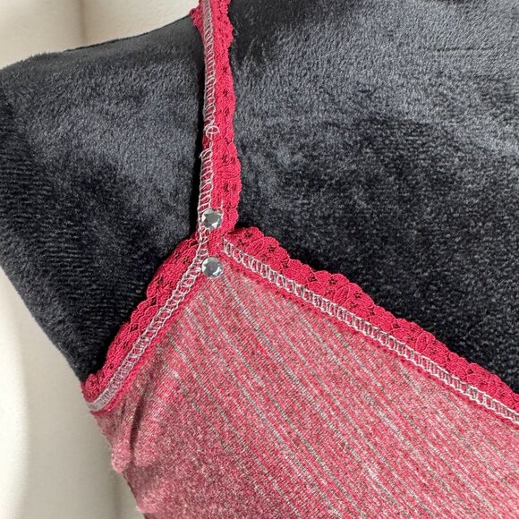 Guess Red Lace-Trim Racerback Tank Top Medium - Picture 2 of 9